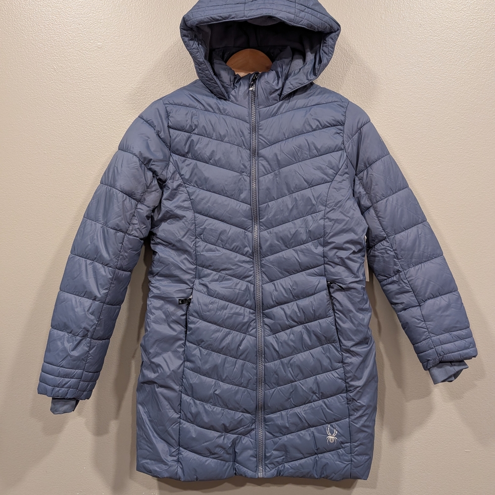 Spyder Girl Long Down Coat Size XL 16 Yrs